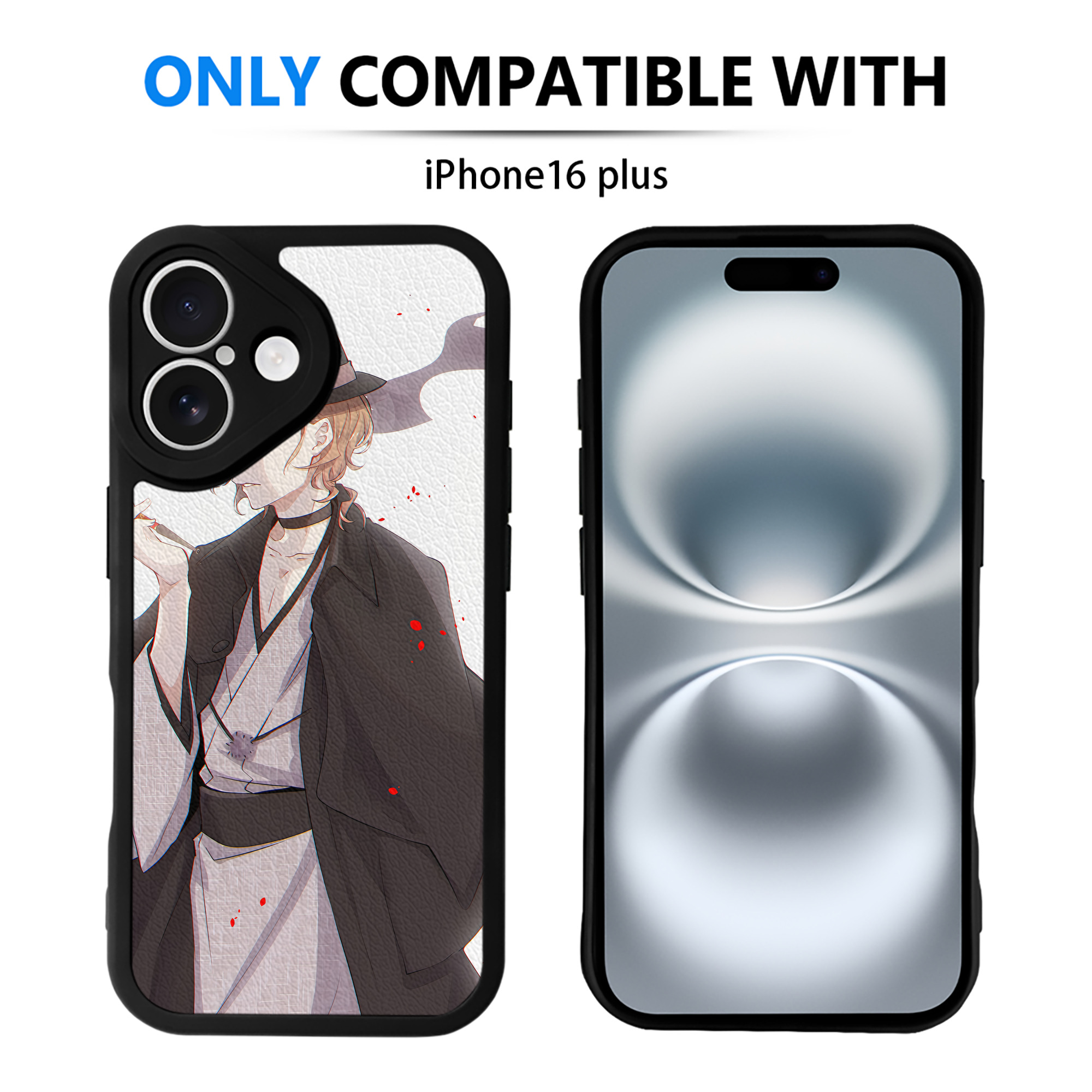 （画像用） 文豪ストレイドッグス Bungo Stray Dogs 【iPhone 16シリーズ対応】シリコンスマホケース（レザー調） 材質：シリコン